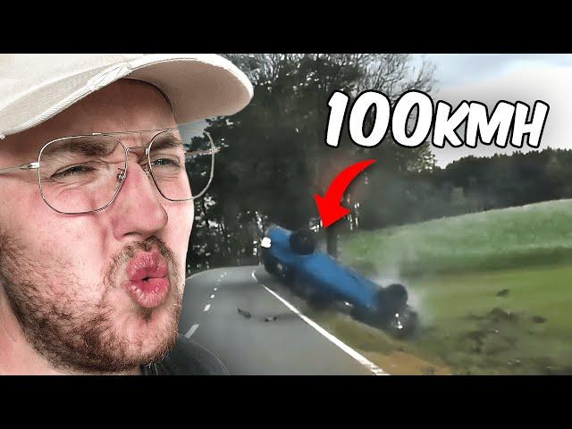 HEFTIGER UNFALL MIT 100 KM/H  German Dashcam Reaktion