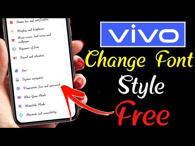 Vivo font style free | vivo fonts | vivo font change | vivo phone me font kaise change kare 2024