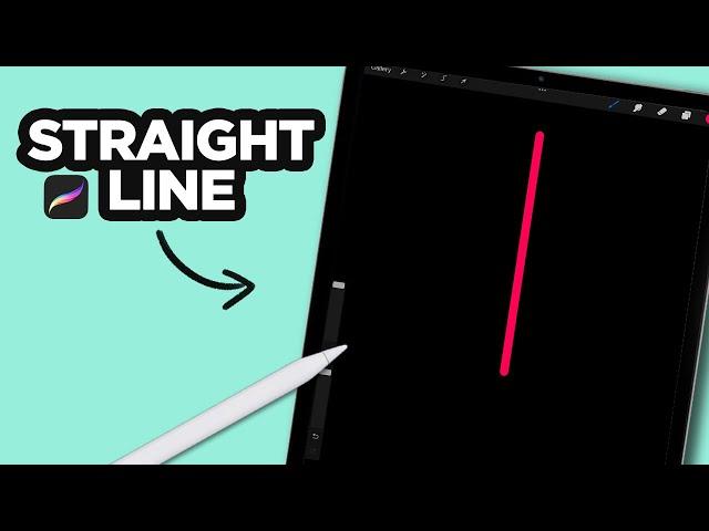 How to make a STRAIGHT LINE in PROCREATE #Shorts