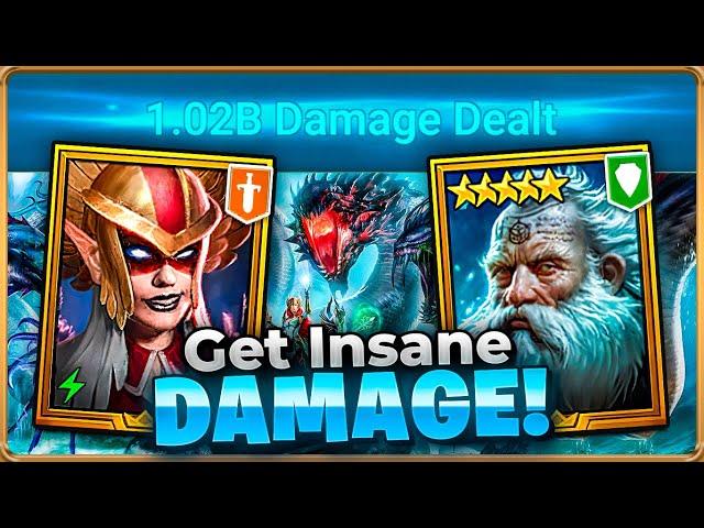 Get 1+ BILLION DAMAGE In HYDRA Clan Boss! Raid Shadow Legends Yannica + Wixwell