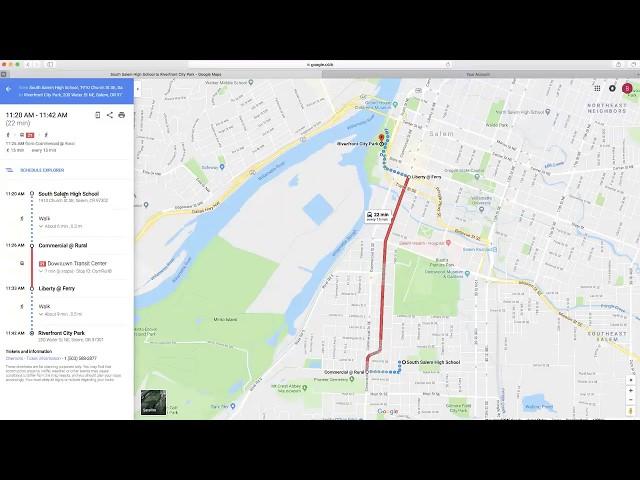 Create a Bus Route using Google Maps