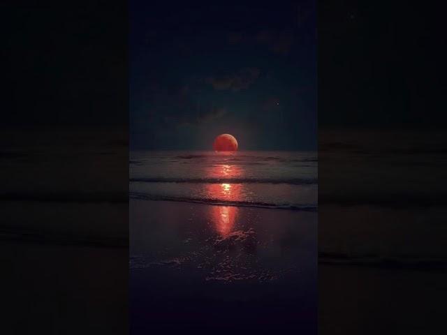 Wow moon and sea 