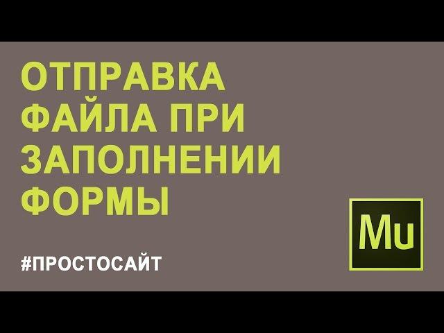 Отправка файла при заполнении контактной формы | Форма обратной связи с вложением Adobe Muse