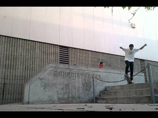 Skateboarding at Serra High School