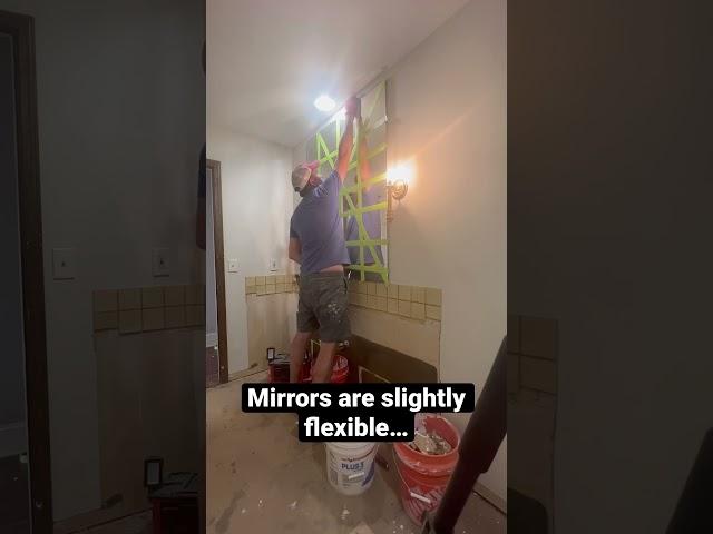 How to safely remove a mirror from the wall! #diy #howto #homeimprovement #bathroom #diytips