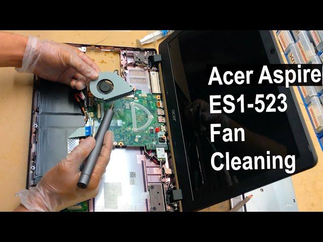 How to disassemble and fan cleaning laptop Acer Aspire ES1-512, ES1-531