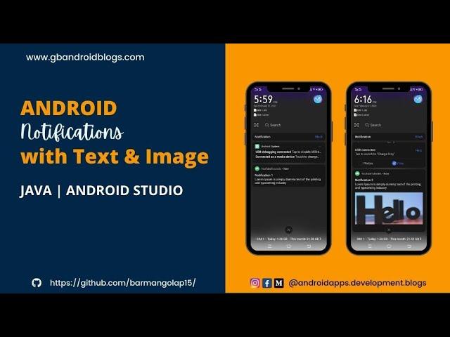 Android Notifications with Text and Image | Android Notification Channel | Android Studio | Java