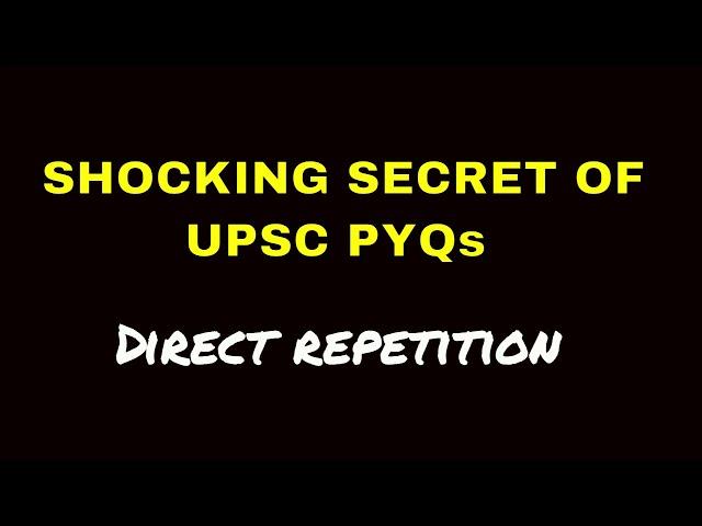 DIRECT  REPETITION OF UPSC PYQs #upsc #prelims #pyqs #prelims2025