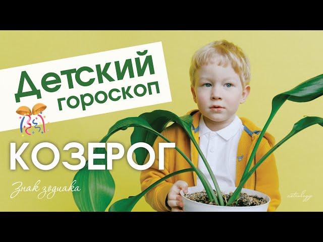 Детский гороскоп - Козерог. Всегда планируют наперёд. Постоянство и размеренность в жизни.