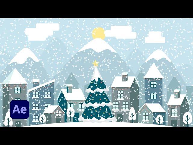 Easy Winter Vector Animation in After Effects | Tutorial