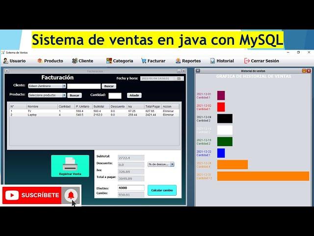  PARTE 01. Sistema de Ventas en Java con MySQL, POO ,PDF, MVC, Gráficas️ - Presentación