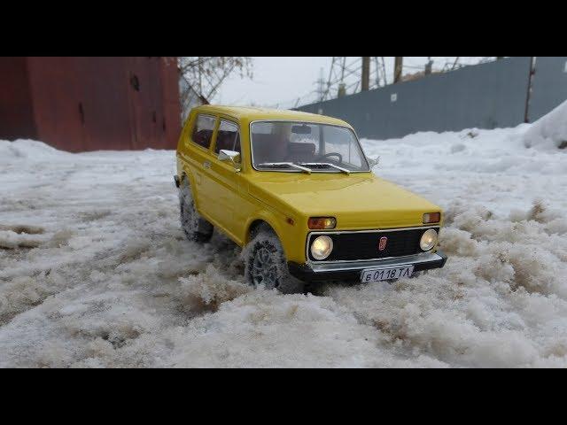 Модель RC Нива 1:18. Зимний тест драйв