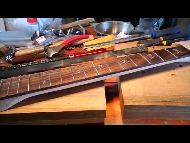 Monster Guitars 046: Toronado project - Using a dirt cheap fret crowning file