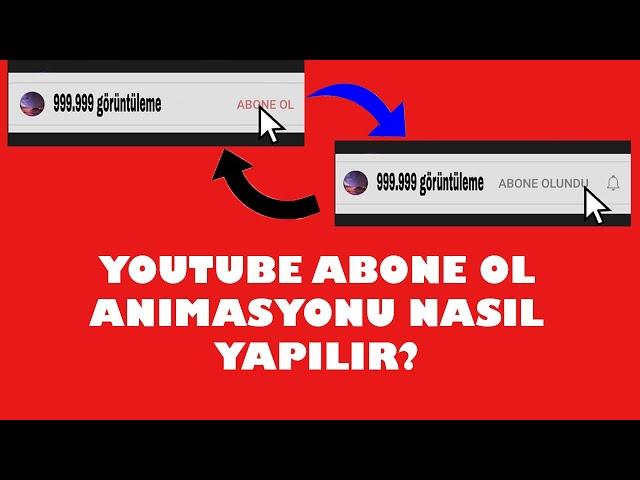 Youtube Abone Ol Butonu, ANİMASYONU(Green Screen)  Nasıl Yapılır?