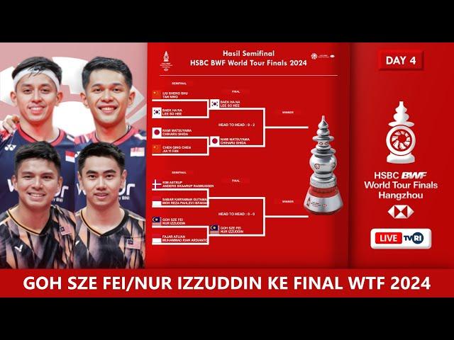 𝗚𝗢𝗛 𝗦𝗭𝗘 𝗙𝗘𝗜/𝗡𝗨𝗥 𝗜𝗭𝗭𝗨𝗗𝗗𝗜𝗡 𝗞𝗘 𝗙𝗜𝗡𝗔𝗟..!! HASIL SEMIFINAL & DRAW FINAL BWF WORLD TOUR FINALS 2024