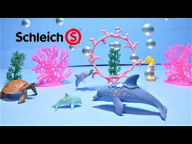 Schleich Bayala Dolphin Mum with Babies Figurine | Schleich 41463