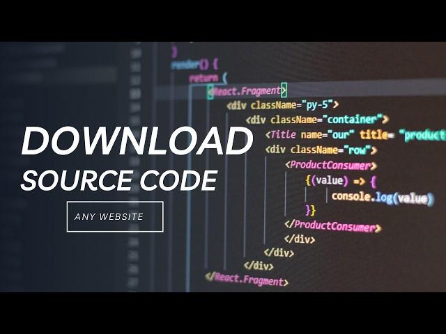 SECRET Hack to Download Any Website's Source Code INSTANTLY!