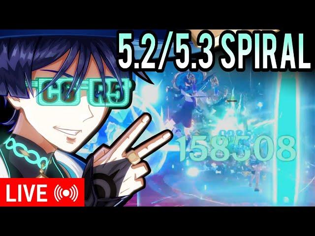 Beating the 5.2/5.3 Spiral Abyss! C6 Wanderer Livestream (Genshin Impact)