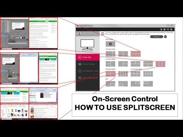 LG OnScreen Control & Split Screen installation & usage | Windows 10