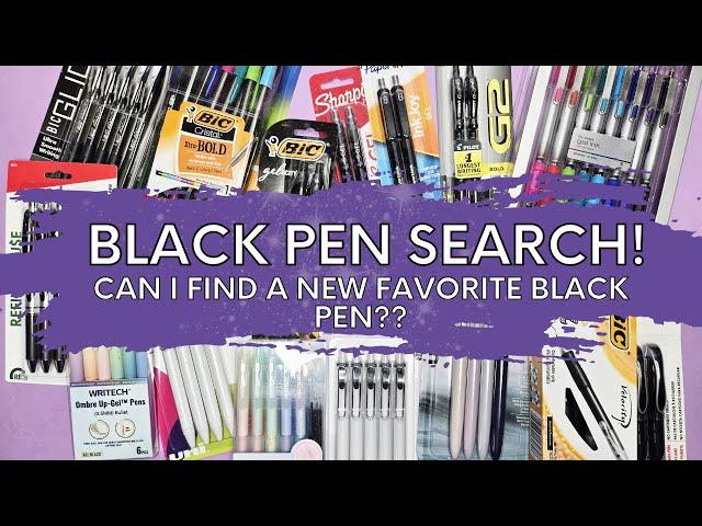 Black Pen Test! Can I find My Favorite NEW Black Pen?! Testing 15 Pens!