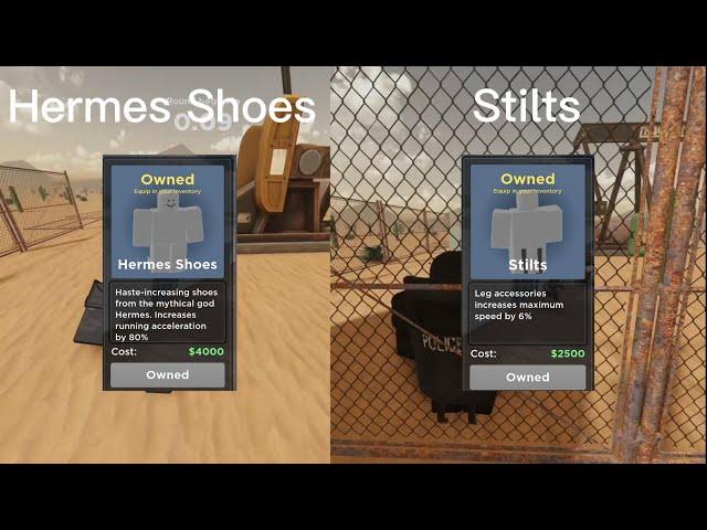 Hermes Shoes vs Stilts (ROBLOX Evade Update Buff)