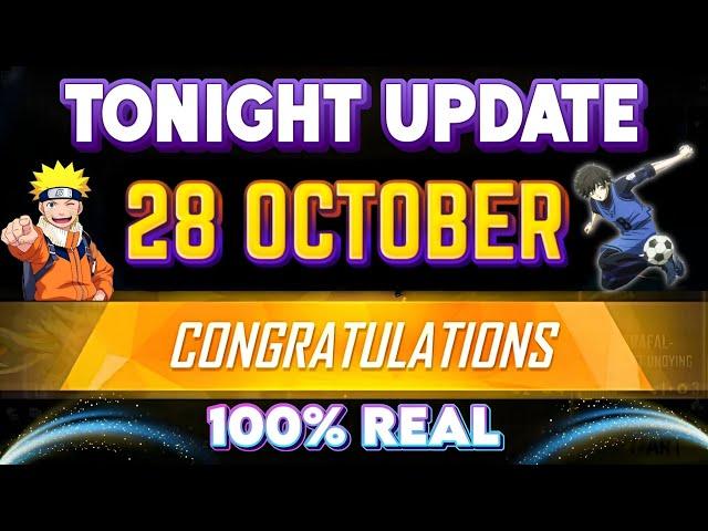 28 October 2024  FREE FIRE NEW EVENT | UPCOMING UPDATE IN FREE FIRE | TONIGHT UPDATE OF FREE FIRE