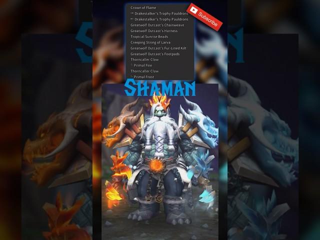 TRANSMOGS - Shaman "Ice and Fire" #worldofwarcraft #transmogs #warwithin