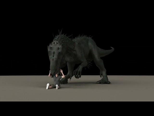 Indominus Rex eating man