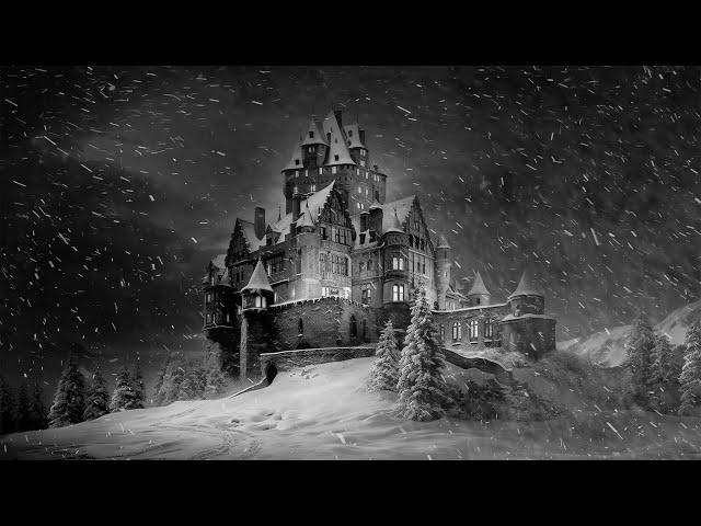 [4K] Атмосфера снежной бури в горном замке | Howling Blizzard для отдыха и сна