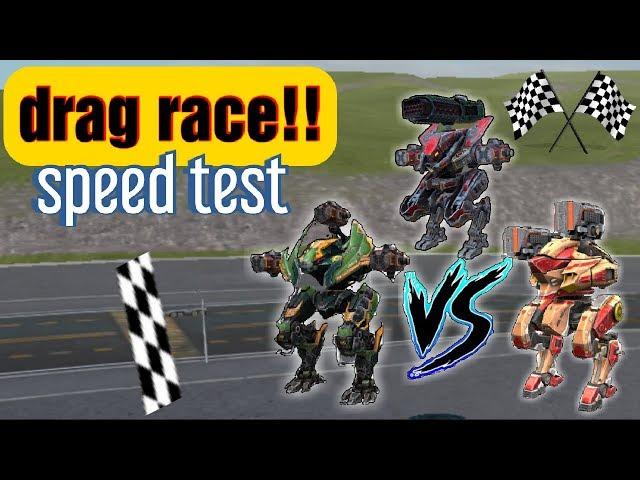 WAR ROBOTS | drag race speed test [loki, strider, kumiho]