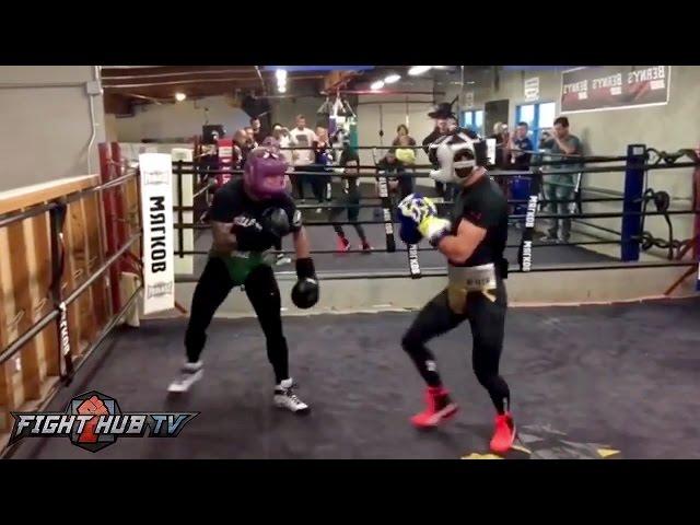 TJ Dillashaw vs. Vasyl Lomachenko ! BOTH GO AT IT IN MMA VS BOXING HEATED SPARRING!