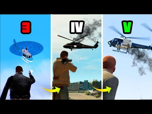 Taking Down a Chopper in GTA Games (Evolution)