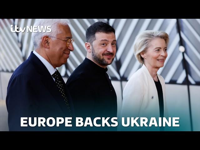 European Leaders arrive in Brussels for emergency talks on new Ukraine funding | ITV News