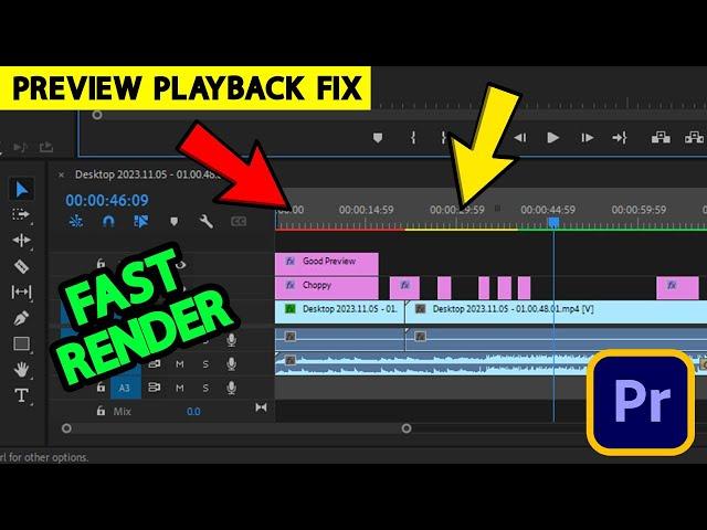 Red & Yellow Line on Timeline Fix ! ( Fast Render ) Adobe Premiere Pro