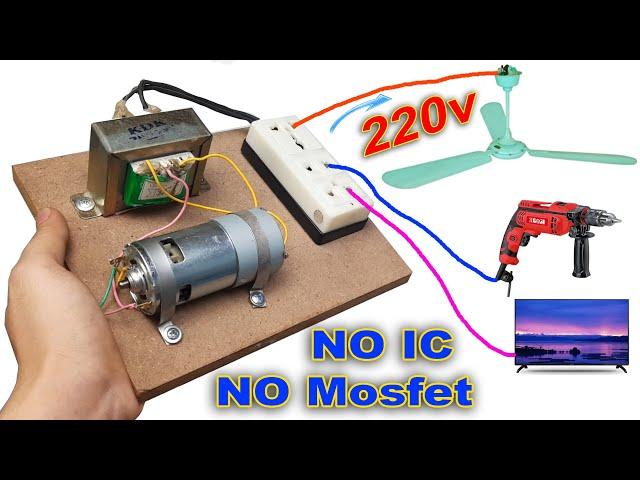 How to create a 220v generator from a motor and an inverter