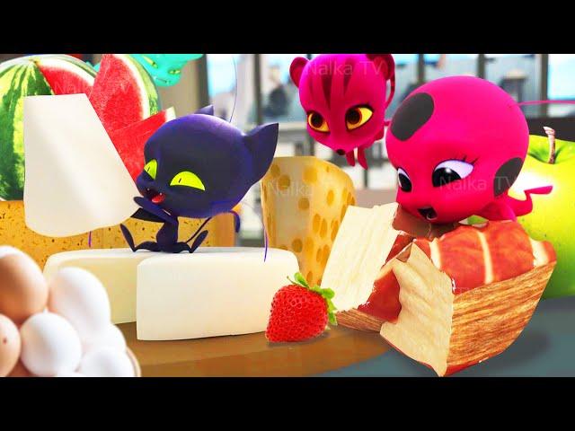 ЧТО ЕДЯТ КВАМИ? ЛЕДИ БАГ И СУПЕР КОТ 6 СЕЗОН MIRACULOUS LADYBUG 6 SEASON  WHAT DO KWAMI EAT?