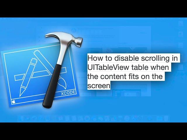 How to disable scrolling in UITableView table when the content fits on the screen