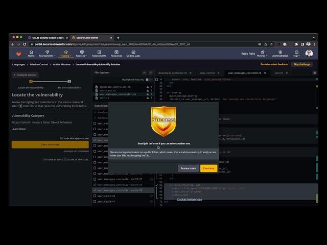 GitLab Secure Code Training with Secure Code Warrior