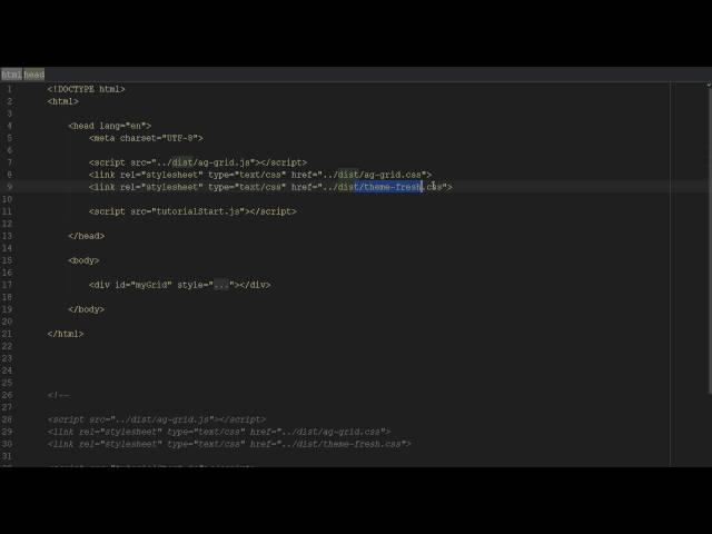 ag-Grid Javascript Tutorial (1 of 7): Start