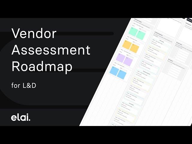 Vendor Assessment Roadmap Template for L&D