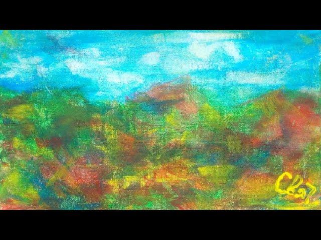 June field in Expressionism genre (en plein air)