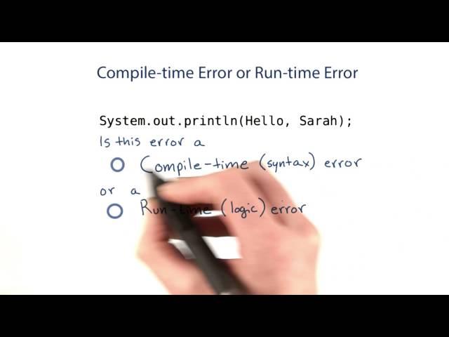 Compile-Time and Runtime Errors - Intro to Java Programming