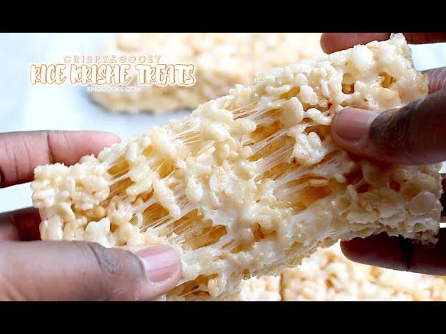 CRISPY & GOOEY RICE KRISPIE TREATS - KINGCOOKS.COM