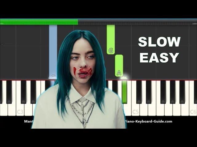 Billie Eilish Bad Guy Slow Easy Piano Tutorial