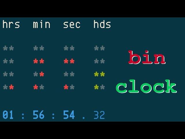 binclock, binary clock in Python