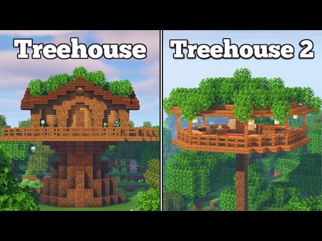 Minecraft: 4 SIMPLE Starter Houses - Tutorial