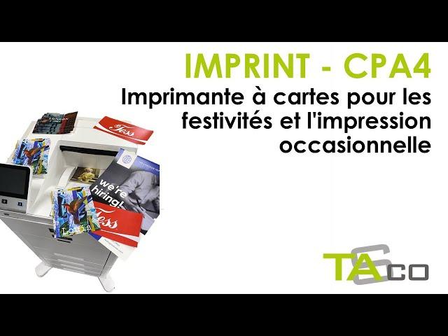 CPA4 - IMPRINT - Imprimante de cartes pour l'impression d'occasions