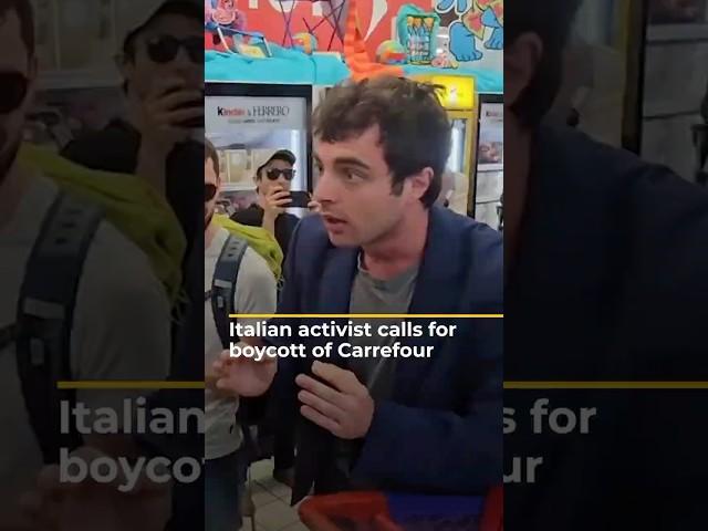 Italian activist calls for boycott of Carrefour | AJ #shorts