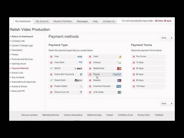 Adding Accepted Payment Methods To Your Businessmagnet Advert