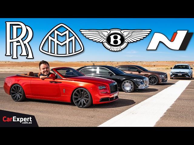 V12 vs V8: Bentley vs Maybach vs Rolls-Royce vs Hyundai EV drag race